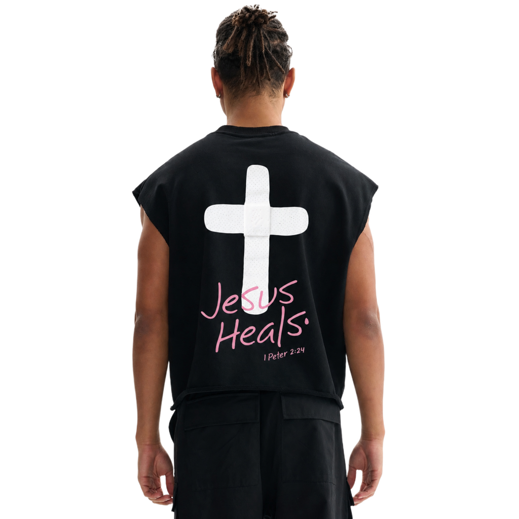 Jesus Heals French Terry Boxy Tank Top