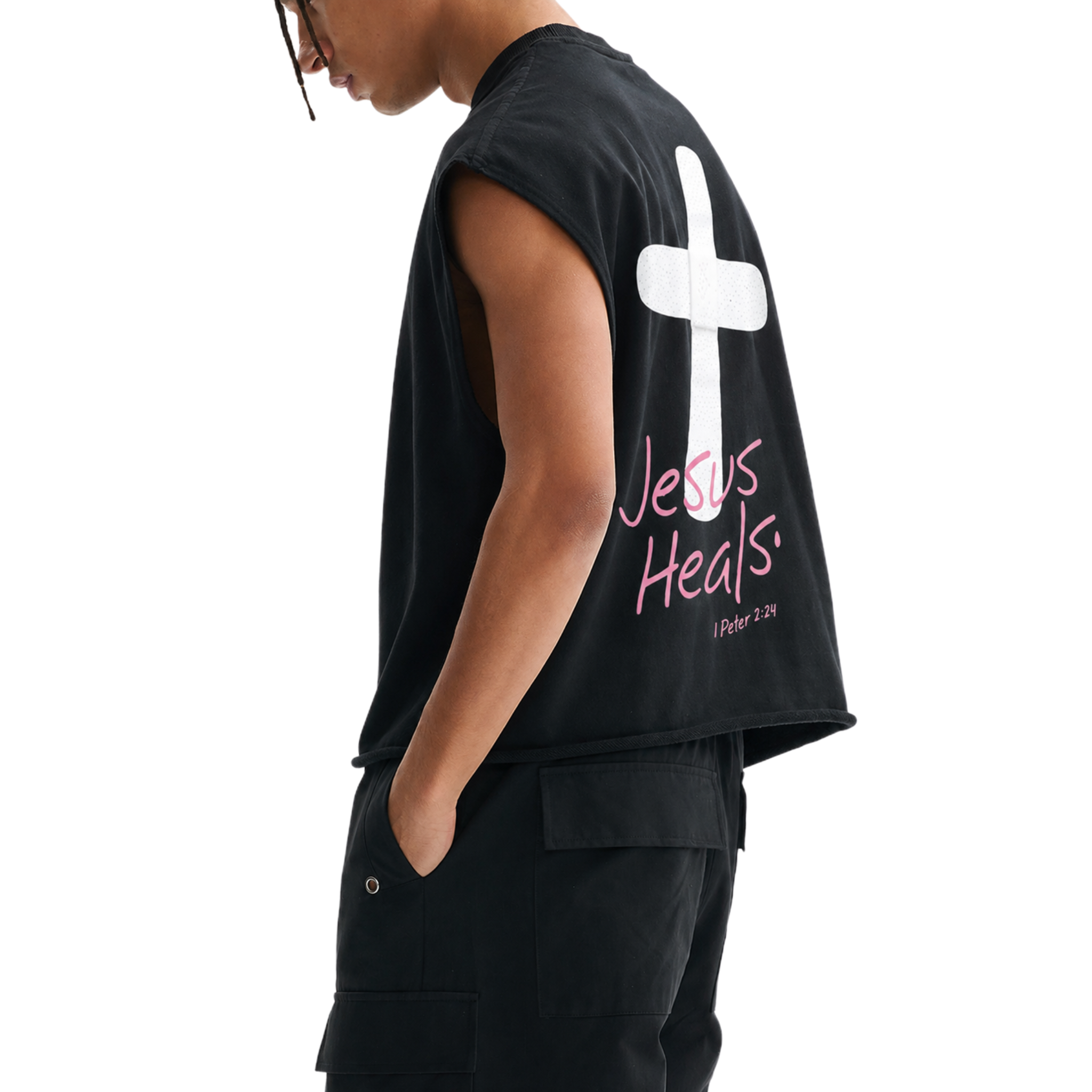 Jesus Heals French Terry Boxy Tank Top