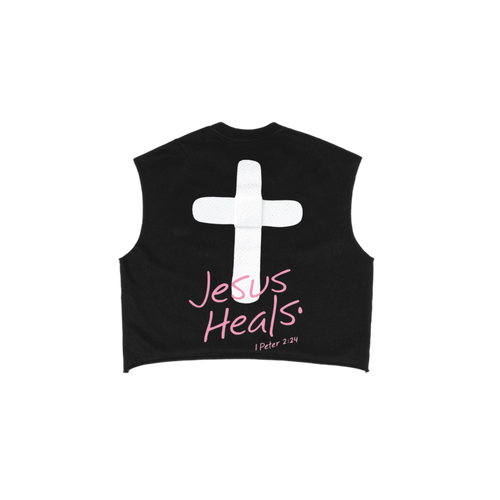 Jesus Heals French Terry Boxy Tank Top