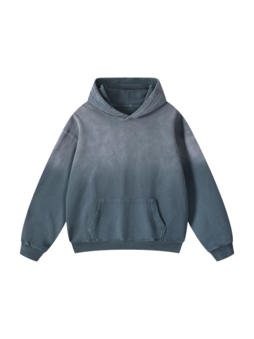 Jesus Heals Heavyweight Sunfade Oversized Hoodie (Gray Blue)