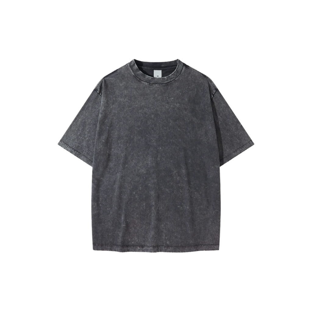 Kids Jesus Heals Snow Washed Oversized Cotton T-Shirt (Pirate Black)