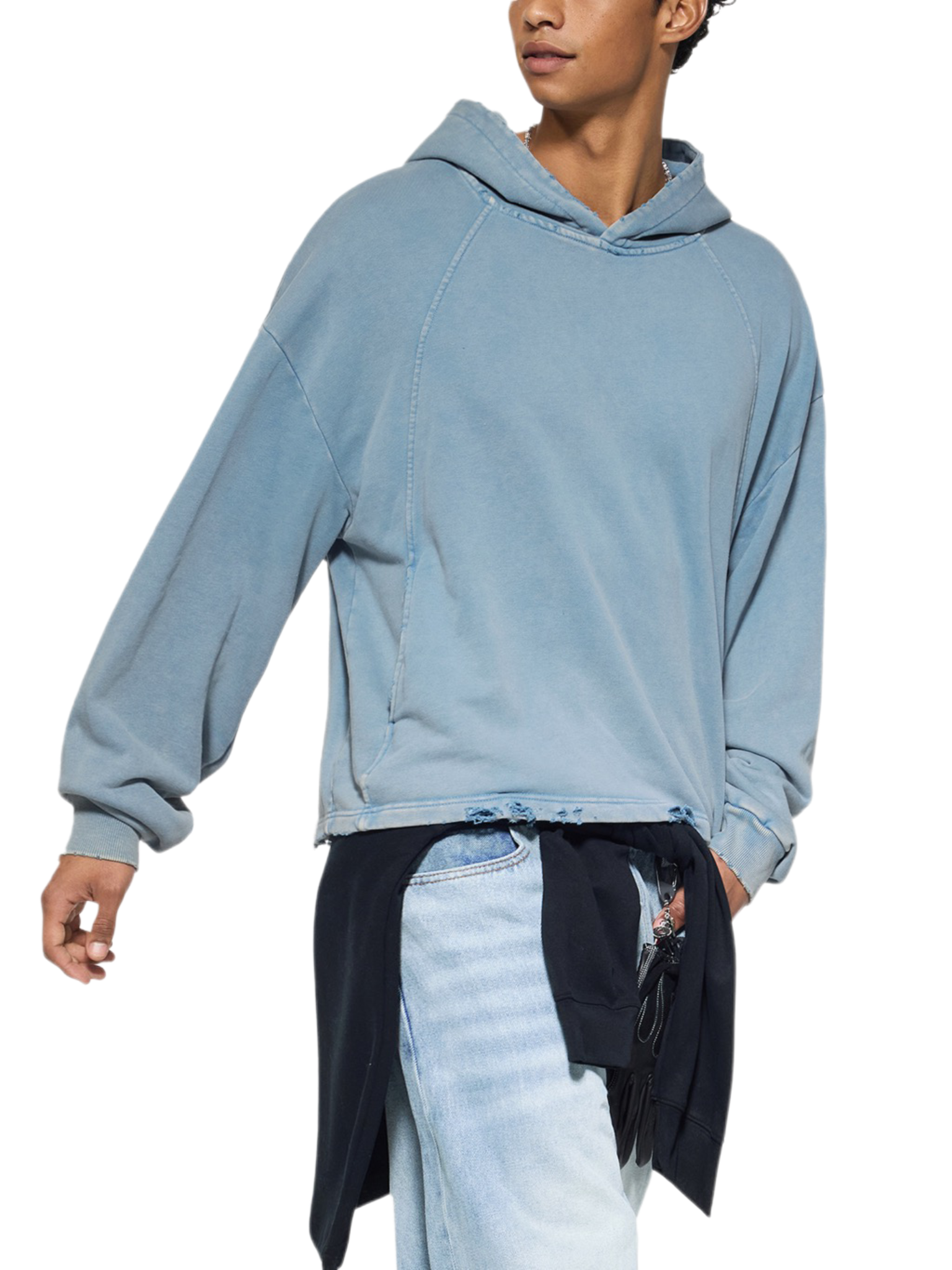 Jesus Heals Vintage Washed Frayed-Hem Hoodie