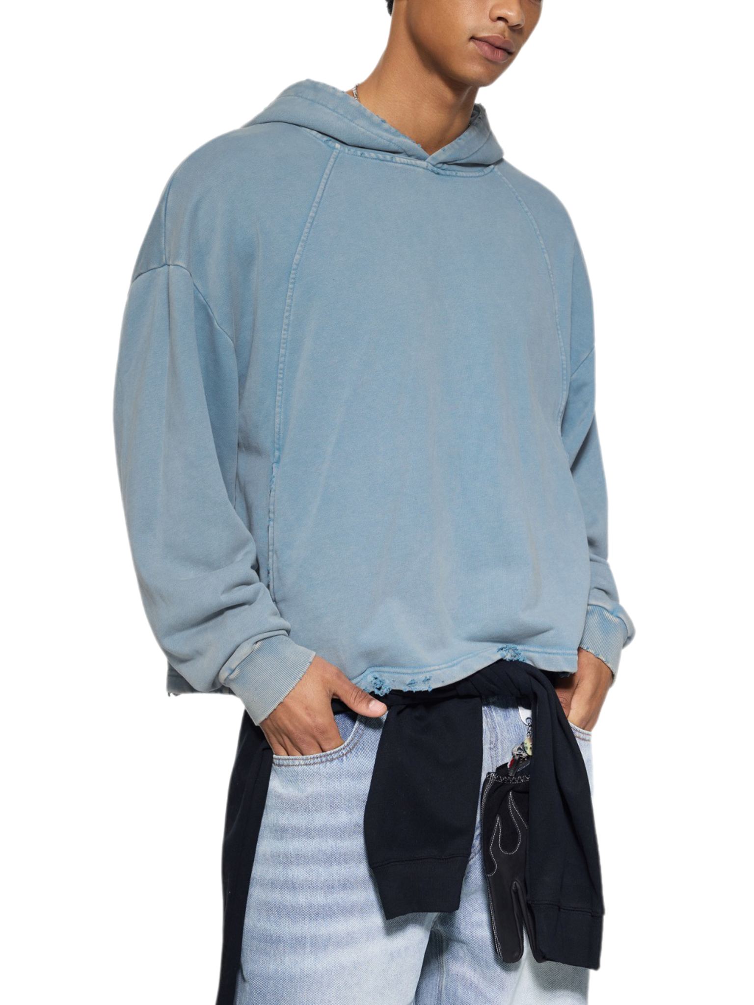 Jesus Heals Vintage Washed Frayed-Hem Hoodie